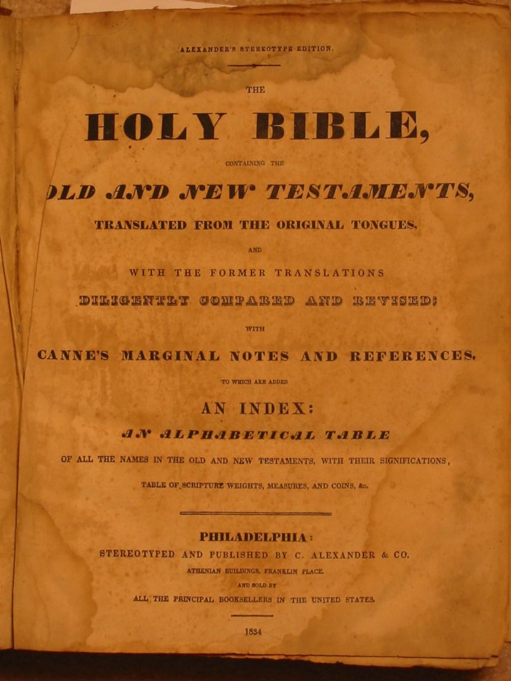 Howell Family Bible 1834