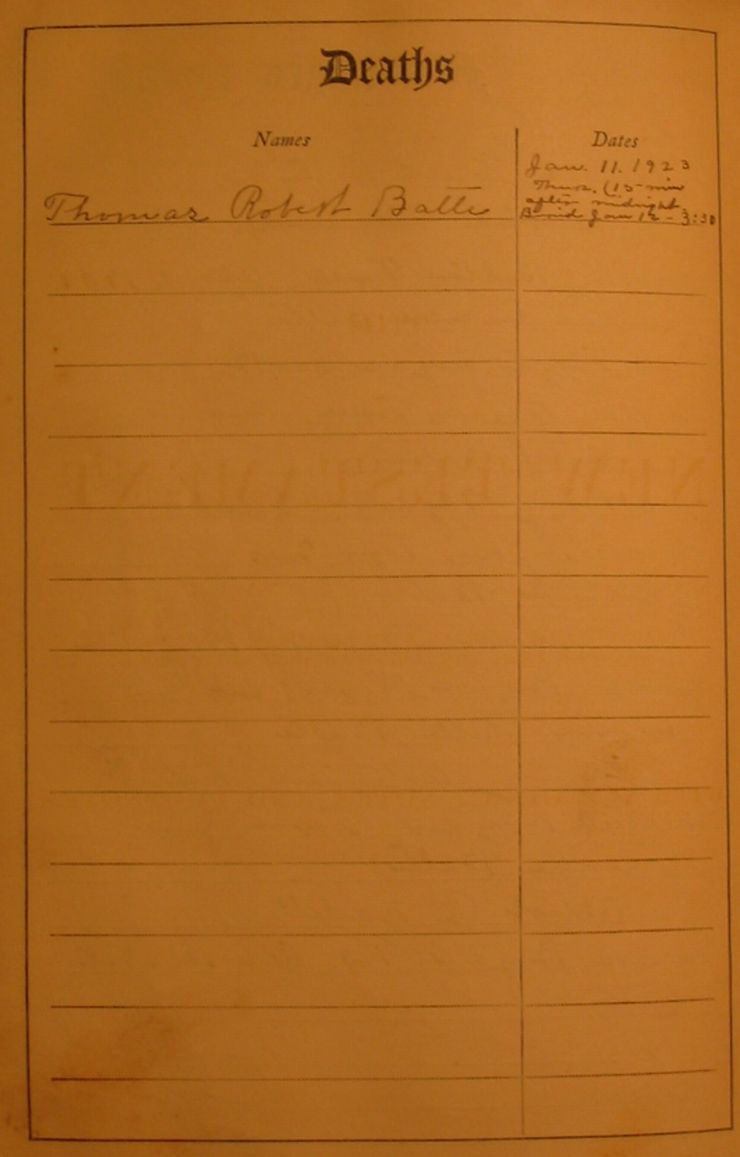 Batte Family Bible 1907